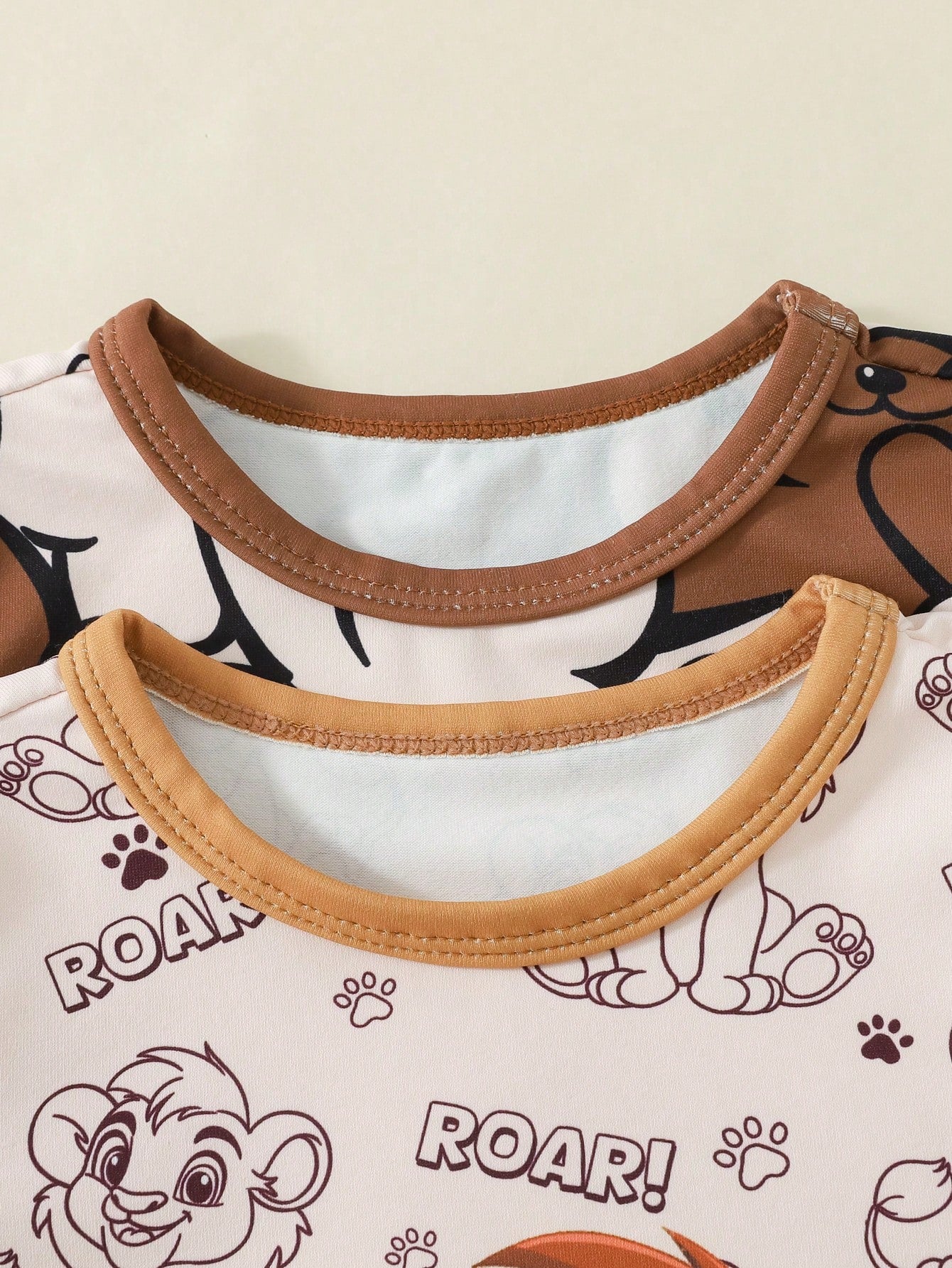 Baby Boy Casual Cartoon Bear Pattern Slim Fit Round Neck Comfortable Short Sleeve Pants Pajamas, Suitable For Spring & Summer 4 SETS RANDOM Snug Fit