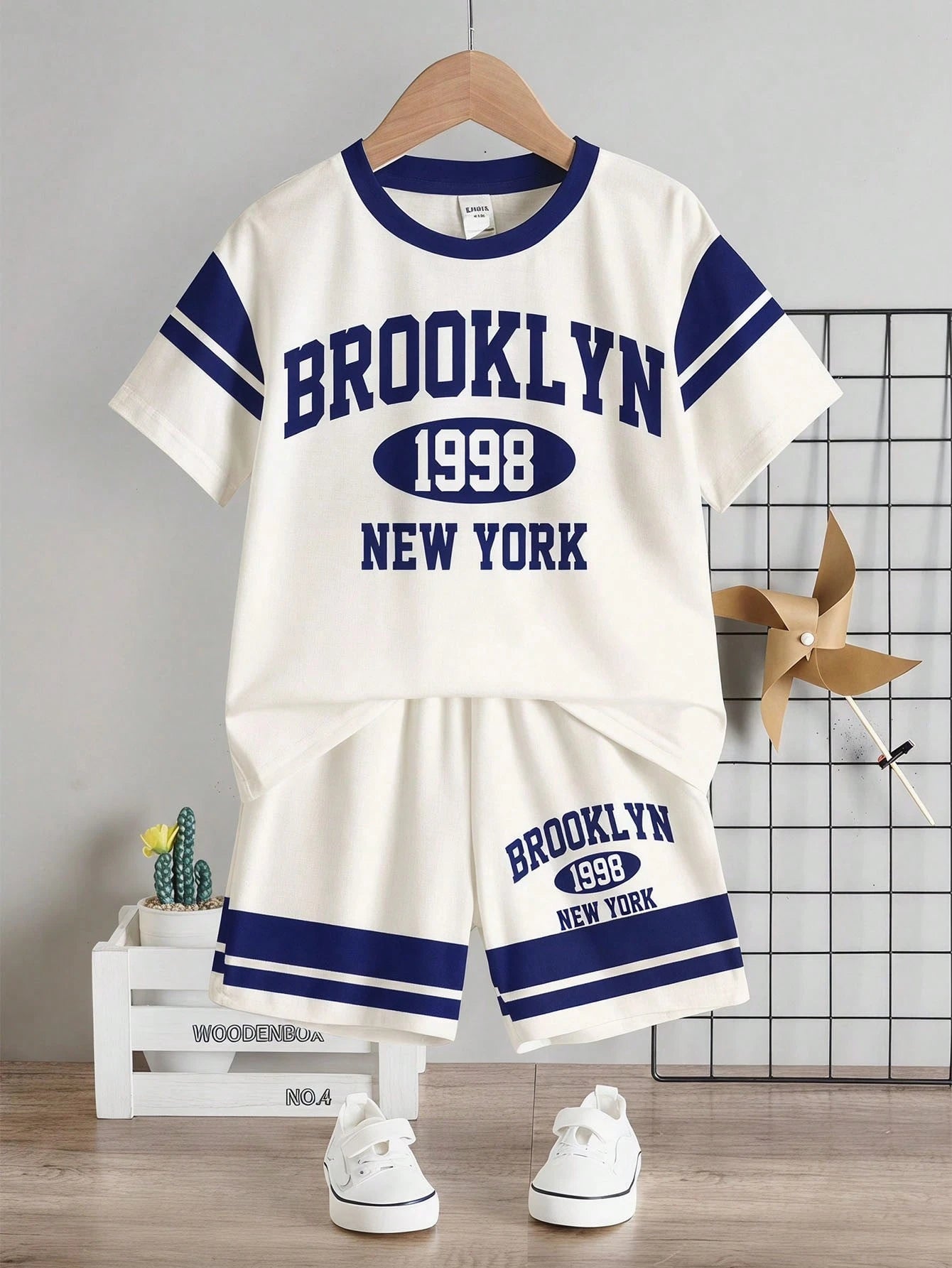 Baby Boy Casual Minimalist T-Shirt Set Suitable For Summer,Classic Cool Digits 6,7,Six,Seven,Sports Baseball Outfit