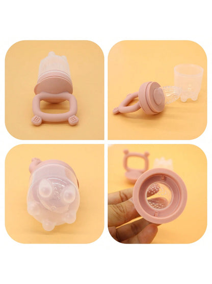 Baby Food Freezer Tray And Fruit Feeding Combo (2pcs), Breastmilk Popsicle Mold, Fruit Feeder And Baby Self Feeding Food Supplement Pacifier
