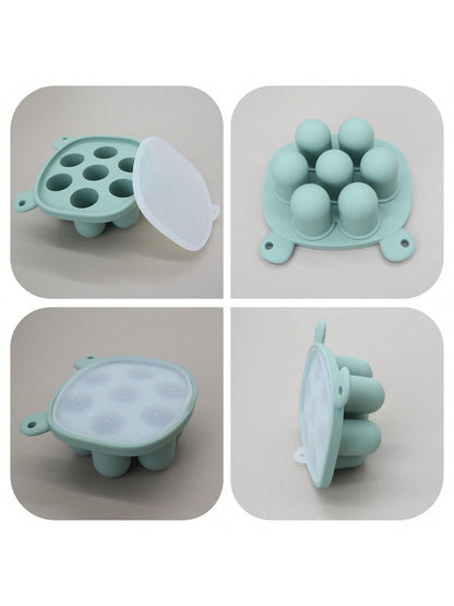 Baby Food Freezer Tray And Fruit Feeding Combo (2pcs), Breastmilk Popsicle Mold, Fruit Feeder And Baby Self Feeding Food Supplement Pacifier