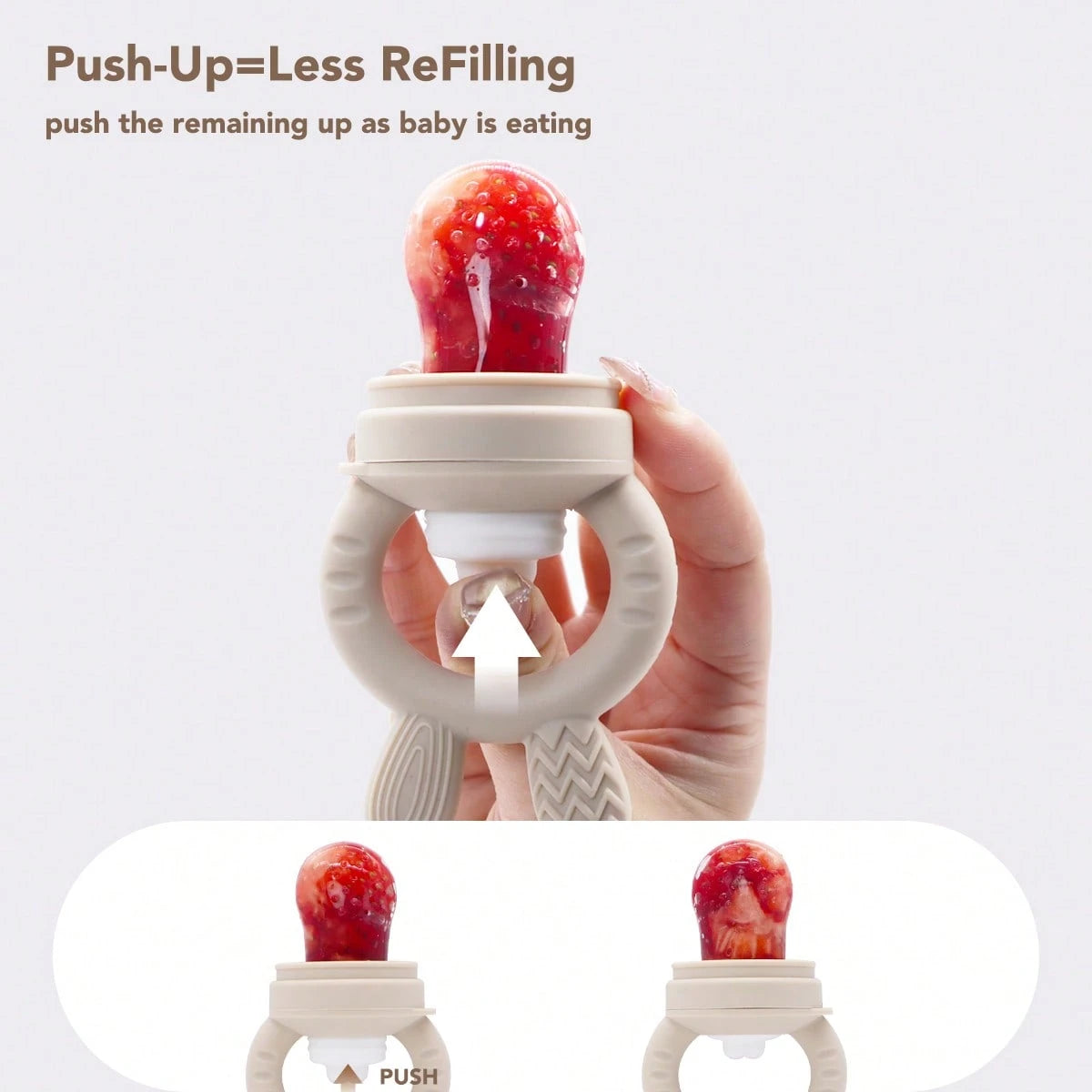 Baby Fruit & Vegetable + Ice Tray 2 Pieces Set, Rabbit Design + Carrot Ice Tray, Nipple With Pusher Design