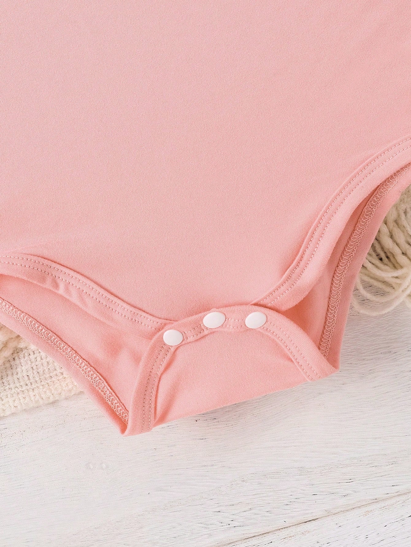 Baby Girl Cute Heart & Letter Print Short Sleeve Bodysuit, Summer