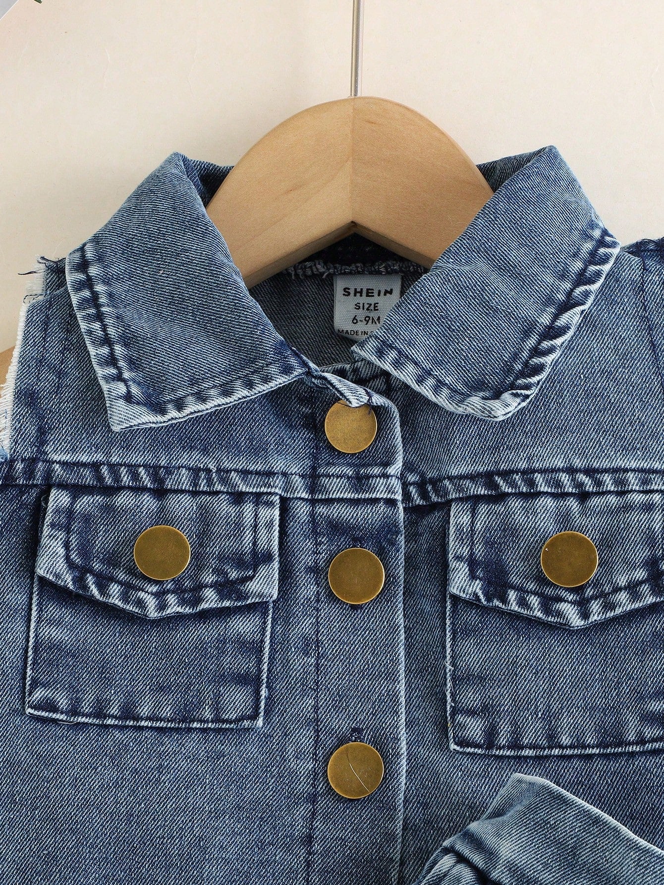 Baby Girl Fashion Elegant & Chic Street Style Blue Washed Denim Top Jacket Matched With Coordinating Skirt Set, Summer