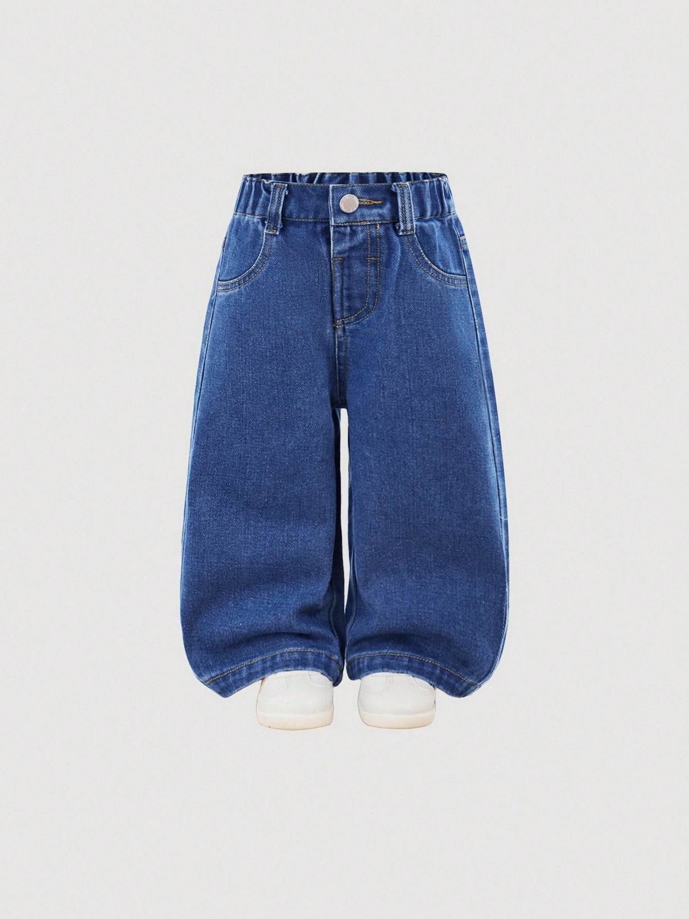 Baby Girls Y2K Loose Flared Leg Jeans With Cute Embroidered Bow Decor, Pink,Kid Girls Spring And Summer Casual Vacation Hobo Wear