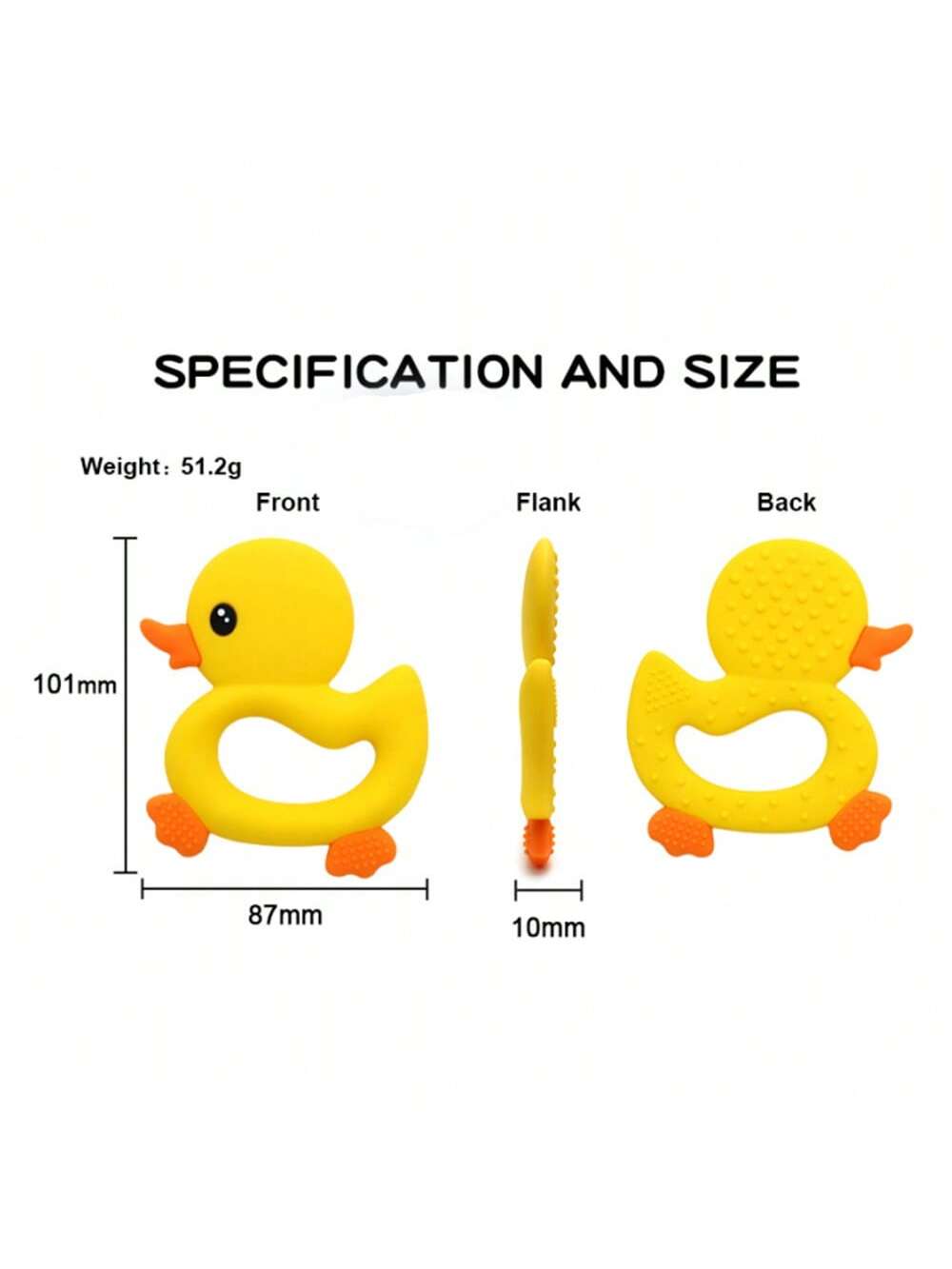 Baby Lovely Duck Silicone Teether Infant Teething Toy Soother During Teething Period