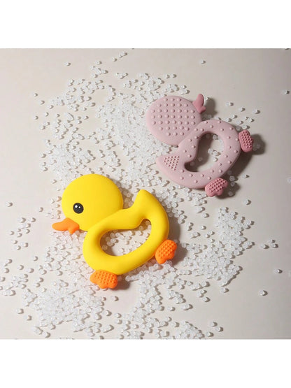 Baby Lovely Duck Silicone Teether Infant Teething Toy Soother During Teething Period