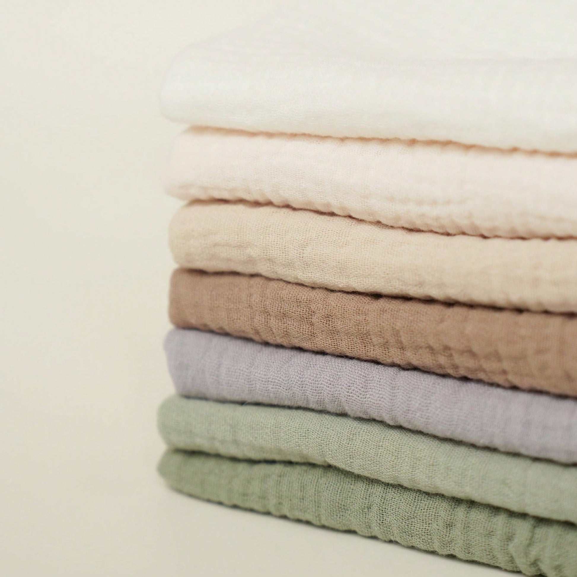 Baby Muslin Washcloths 7-Pack, 100% Cotton Baby Bath Washcloths, Soft & Absorbent Wash Cloths And Burp Cloths For Newborn Kids Girls & Boys