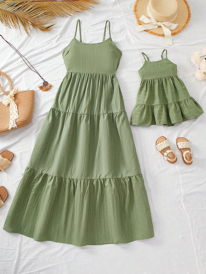 Babygirl Cute Summer Casual Vacation Floral Print Camisole Dress