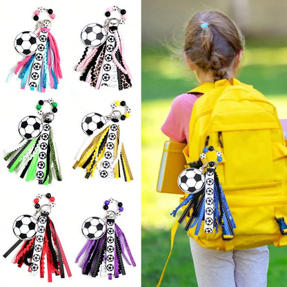 Back To School Cheerleader Charm, Soccer Keychain Accessory