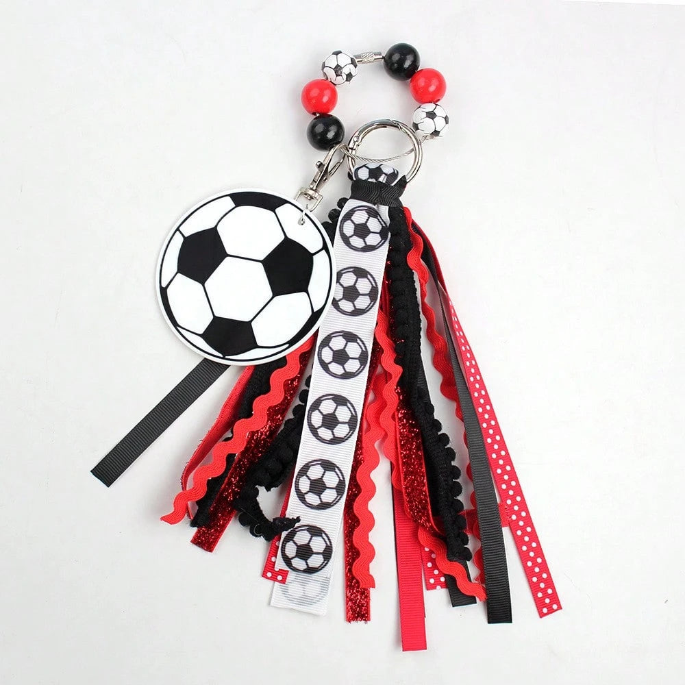 Back To School Cheerleader Charm, Soccer Keychain Accessory