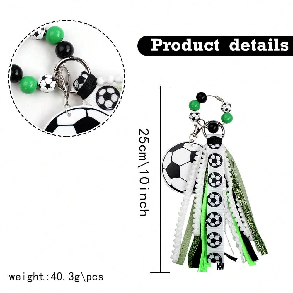Back To School Cheerleader Charm, Soccer Keychain Accessory