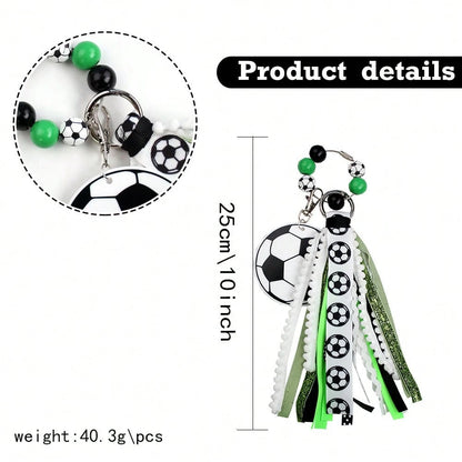 Back To School Cheerleader Charm, Soccer Keychain Accessory