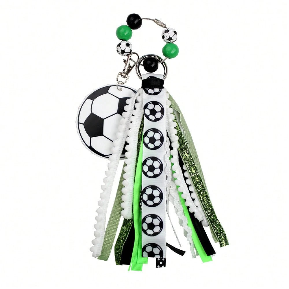 Back To School Cheerleader Charm, Soccer Keychain Accessory