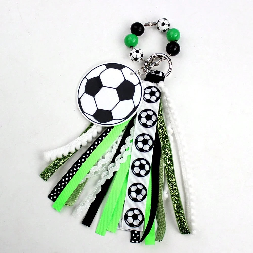 Back To School Cheerleader Charm, Soccer Keychain Accessory