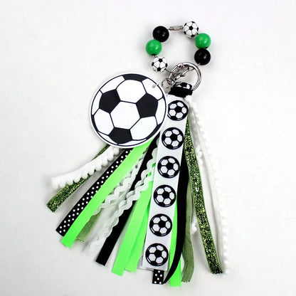 Back To School Cheerleader Charm, Soccer Keychain Accessory