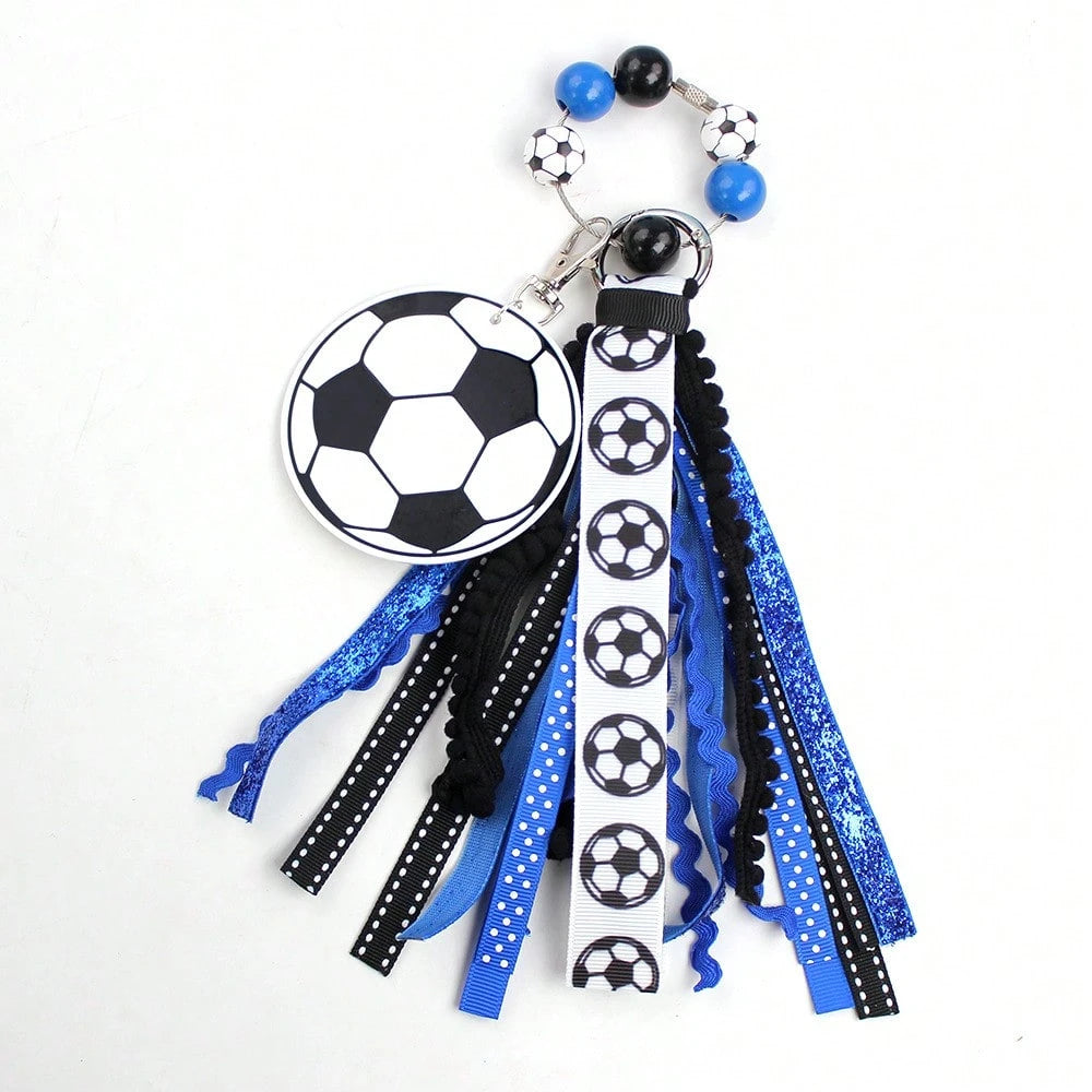 Back To School Cheerleader Charm, Soccer Keychain Accessory