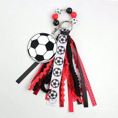 Back To School Cheerleader Charm, Soccer Keychain Accessory