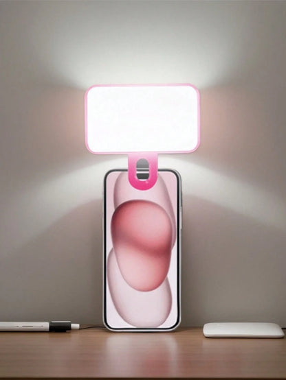Baijun XU 1pc LED Selfie Light, Portable Mini Clip-On Phone Lighting With 3 Lighting Modes, Suitable For Makeup, Live Streaming, Video Conferencing, Rechargeable Phone/Camera Clip Light