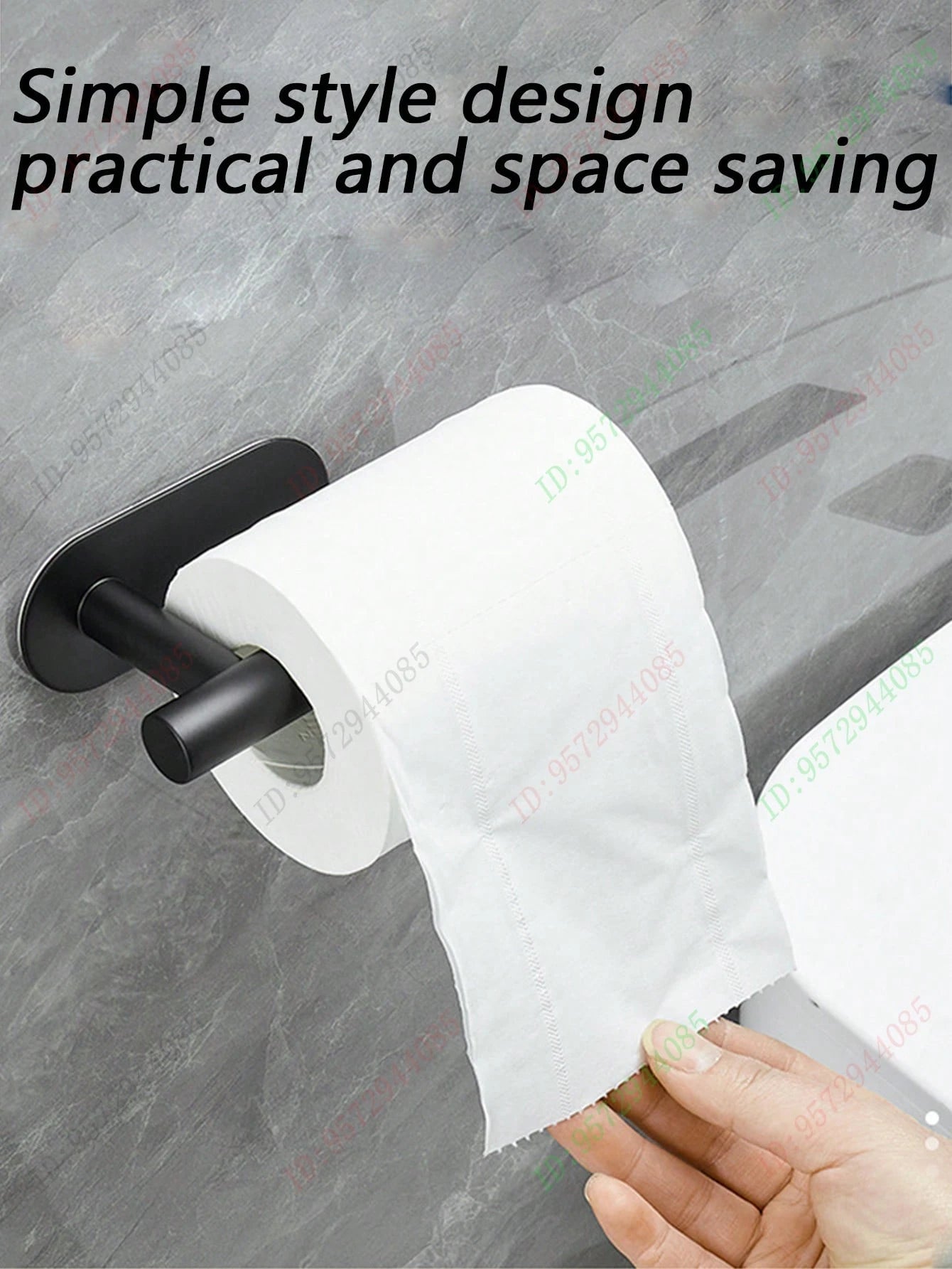 Baofeng 1pc No Drill Toilet Paper Holder, Self-Adhesive Tissue Roll Dispenser, Stainless Steel Paper Towel Rack, Absorbent Tissue Holder, Bathroom Paper Organizer, Available In Black, Silver, Gold, Ba