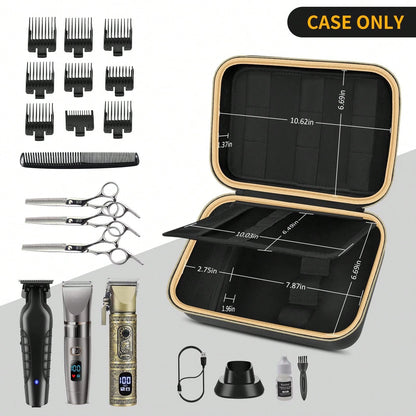 Barber Accessories Bag For Clippers And Supplies, Men Hair Trimmers Box, Portable Clipper Storage Holder Organizer For Hair Cutting, Guard Grooming Kit And Barbers Supplies (Bag Only)