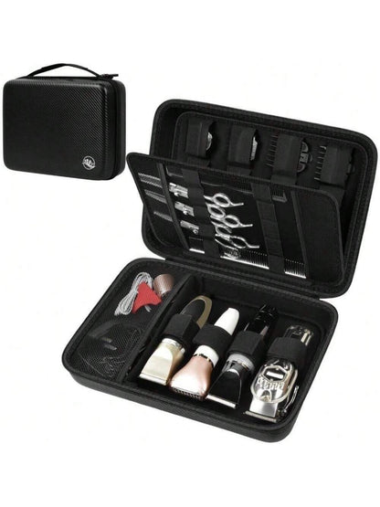 Barber Accessories Bag For Clippers And Supplies, Men Hair Trimmers Box, Portable Clipper Storage Holder Organizer For Hair Cutting, Guard Grooming Kit And Barbers Supplies (Bag Only)