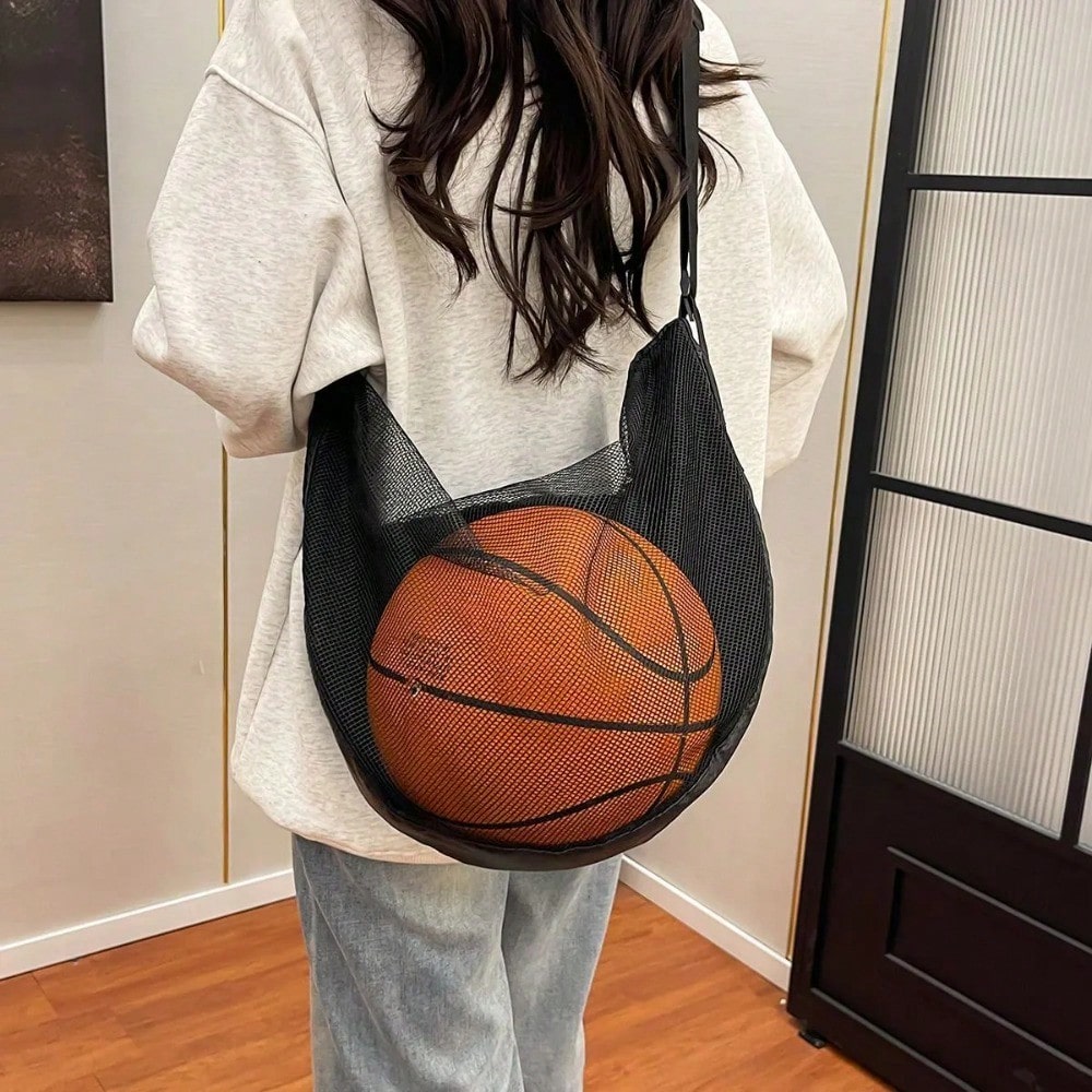 Basketball Bag, Single Shoulder Diagonal Cross, Double Shoulder Row, Football Sports Storage Bag, Large Capacity Handheld Mesh Bag, Men's And Women's Pet Ball Bags
