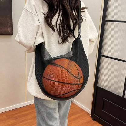 Basketball Bag, Single Shoulder Diagonal Cross, Double Shoulder Row, Football Sports Storage Bag, Large Capacity Handheld Mesh Bag, Men's And Women's Pet Ball Bags