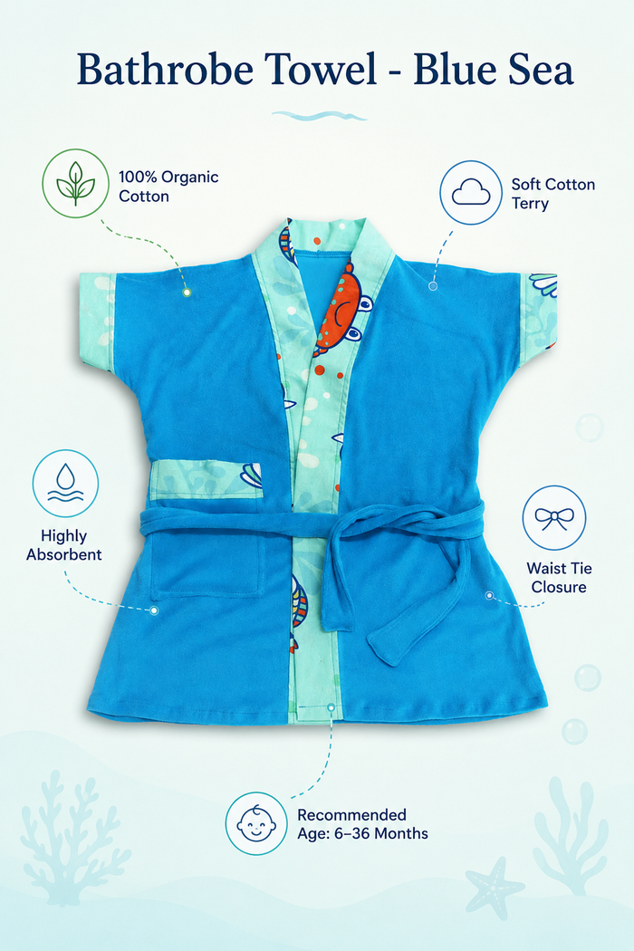 Bathrobe Towel -Blue Sea