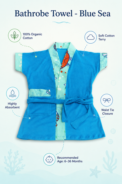 Bathrobe Towel -Blue Sea