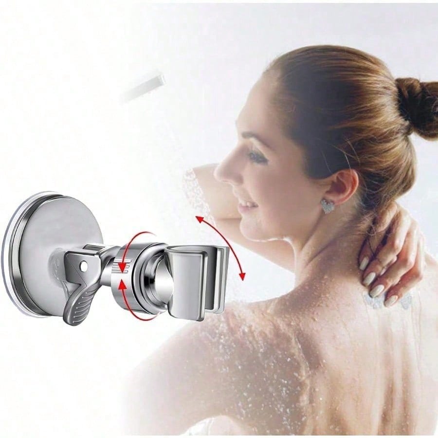 Bathroom Suction Cup Shower Head Holder, Stainless Steel Material, Convenient Storage, Simple To Install