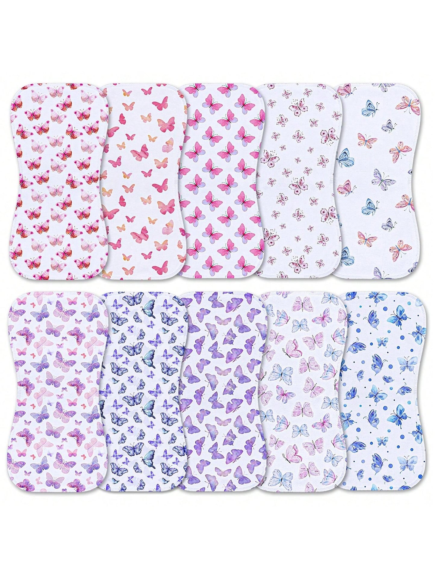 Benxoine 10-Pack Burp Cloths For Baby Boys And Girls- Organic Baby Burp Cloth,Baby Washcloths, Burp Rags, Large Neutral Burp Clothes For Newborn