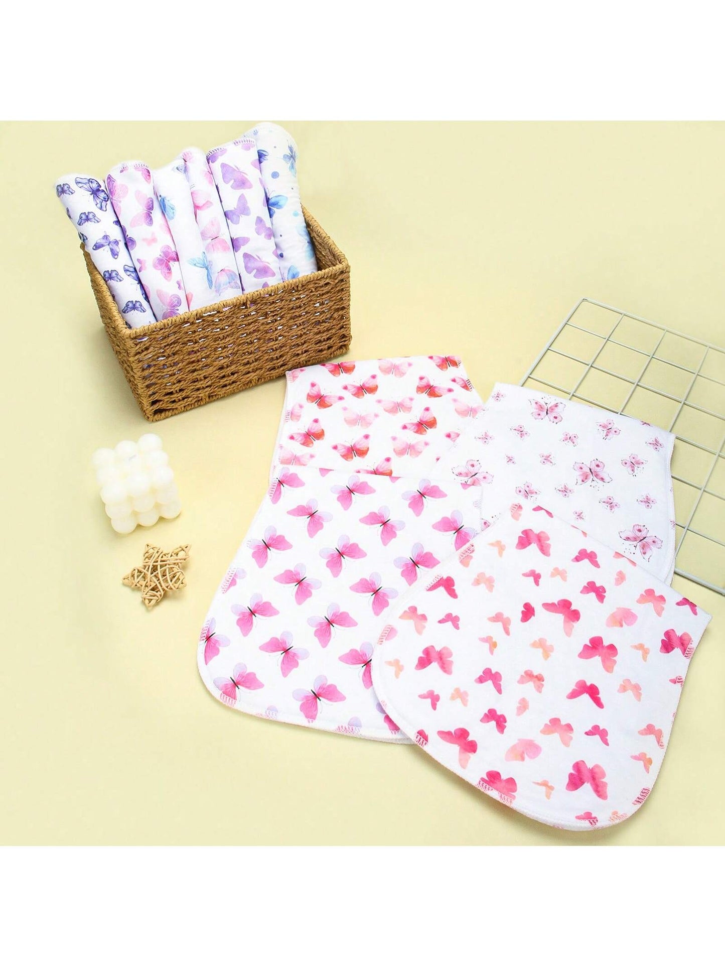 Benxoine 10-Pack Burp Cloths For Baby Boys And Girls- Organic Baby Burp Cloth,Baby Washcloths, Burp Rags, Large Neutral Burp Clothes For Newborn