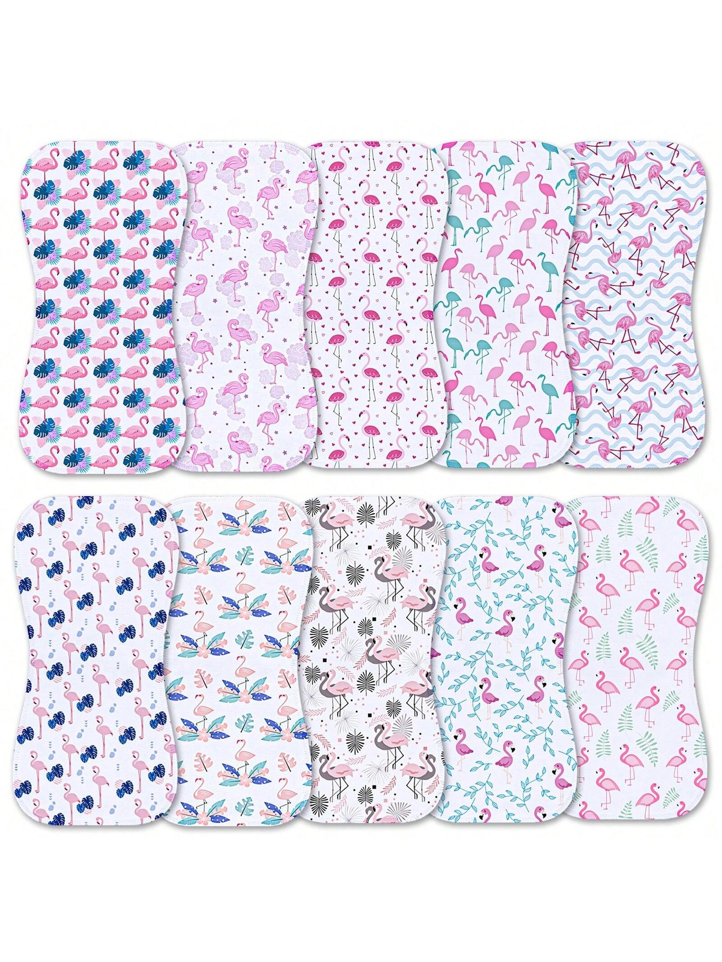 Benxoine 10-Pack Burp Cloths For Baby Boys And Girls- Organic Baby Burp Cloth,Baby Washcloths, Burp Rags, Large Neutral Burp Clothes For Newborn