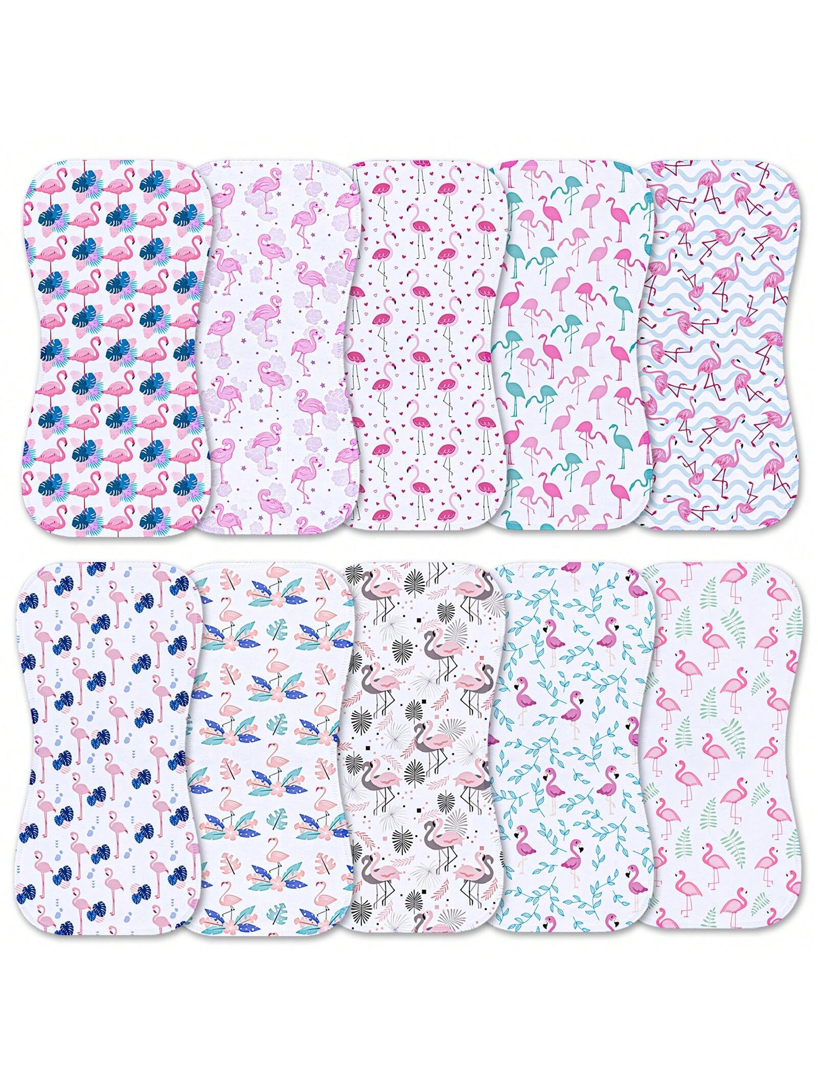Benxoine 10-Pack Burp Cloths For Baby Boys And Girls- Organic Baby Burp Cloth,Baby Washcloths, Burp Rags, Large Neutral Burp Clothes For Newborn