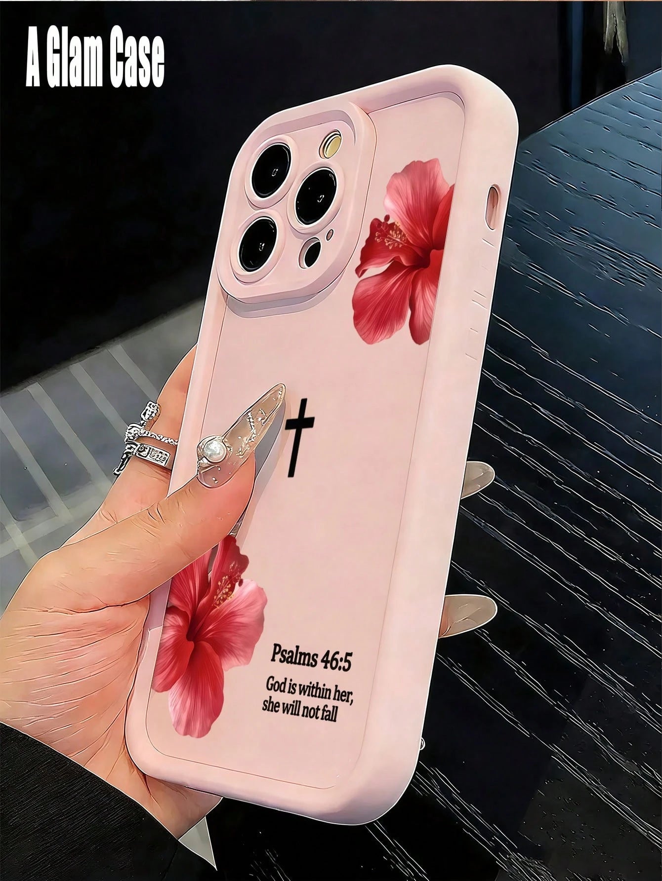 "Bible Emergency Numbers" & Vintage Phone Print Light Pink Frame Phone Case, Soft TPU Cover,Compatible With Apple Phone 17/16/15/14/13/12/11/ProMax/Pro/Plus,Fall Prevention Anti-Shock, Anti-Slip, Ant