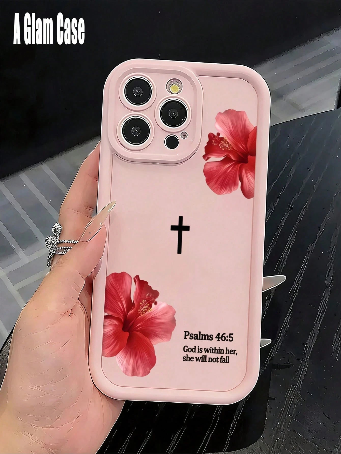 "Bible Emergency Numbers" & Vintage Phone Print Light Pink Frame Phone Case, Soft TPU Cover,Compatible With Apple Phone 17/16/15/14/13/12/11/ProMax/Pro/Plus,Fall Prevention Anti-Shock, Anti-Slip, Ant