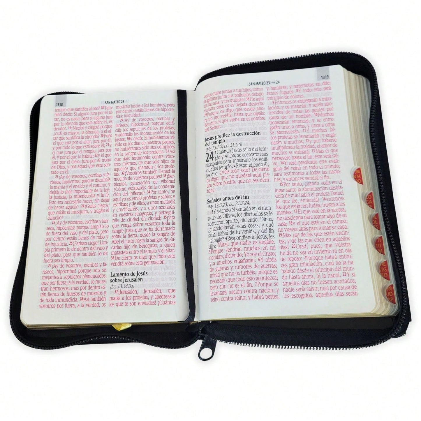 Biblia De Bolsillo Con Cierre RV1960 Imi. Piel Negro Con Indice