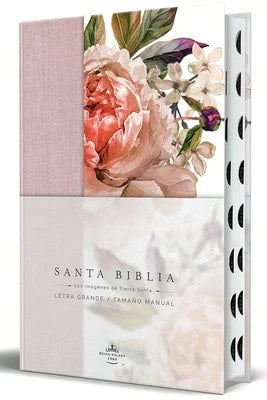 Biblia Reina Valera 1960 Letra Grande. Tela Rosada Con Flores, Manual Con Índice/ Spanish Bible Rvr (Hardcover) By Reina Valera Revisada 1960