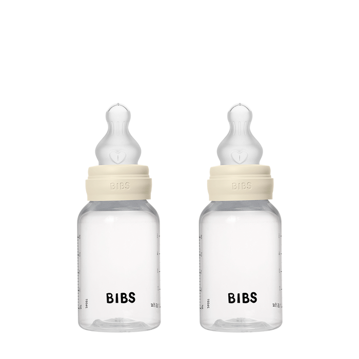 BIBS Baby BPA-Free Polypropylene Bottle Set 5oz. Silicone | 2 Pack