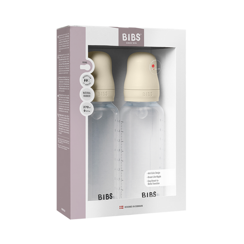 BIBS Baby BPA-Free Polypropylene Bottle Set 9oz. Silicone | 2 Pack