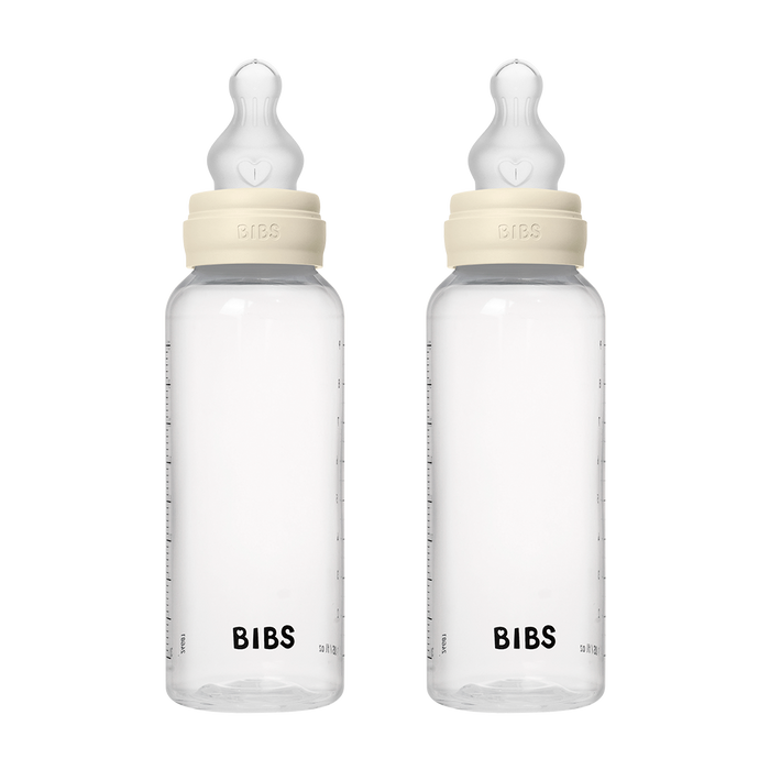 BIBS Baby BPA-Free Polypropylene Bottle Set 9oz. Silicone | 2 Pack