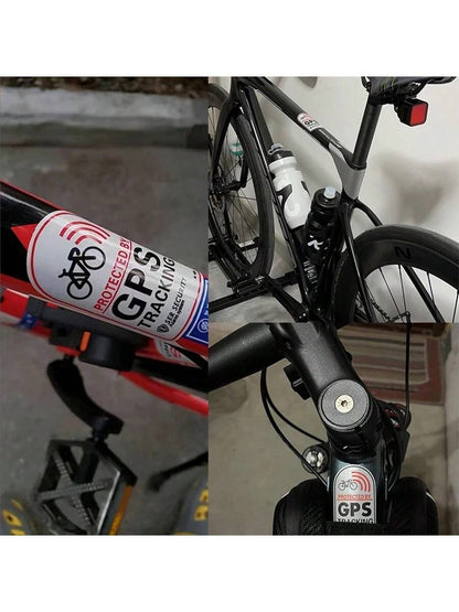 Bicycle Sticker Anti-Theft Decal For Bike Scooter Car Motorcycle Protected By GPS TRACKING Alarm Sticker Reflective
