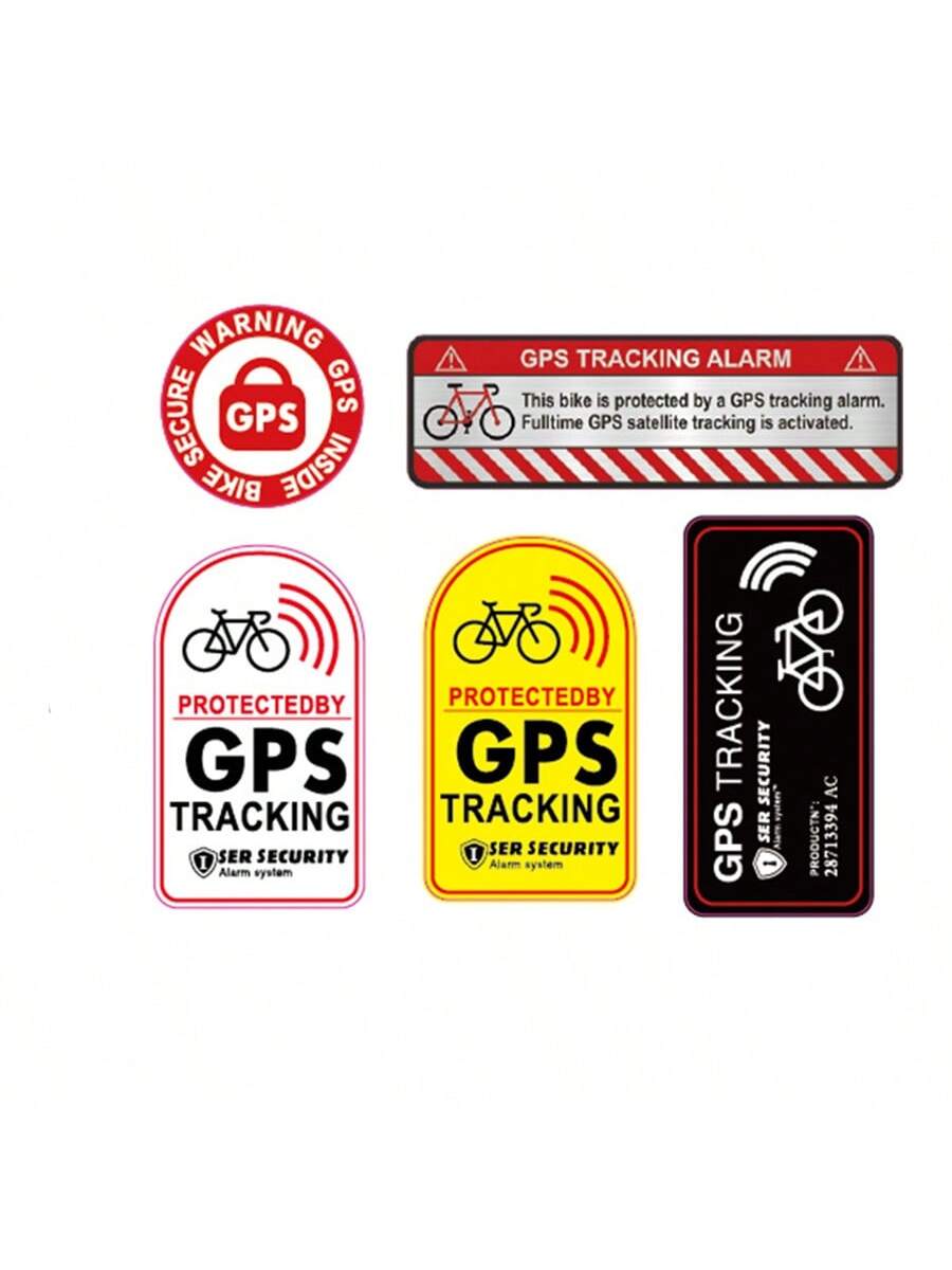 Bicycle Sticker Anti-Theft Decal For Bike Scooter Car Motorcycle Protected By GPS TRACKING Alarm Sticker Reflective