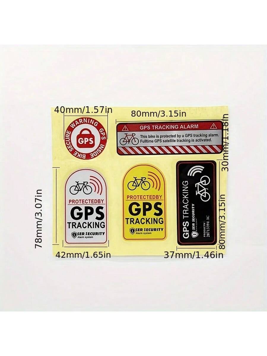 Bicycle Sticker Anti-Theft Decal For Bike Scooter Car Motorcycle Protected By GPS TRACKING Alarm Sticker Reflective