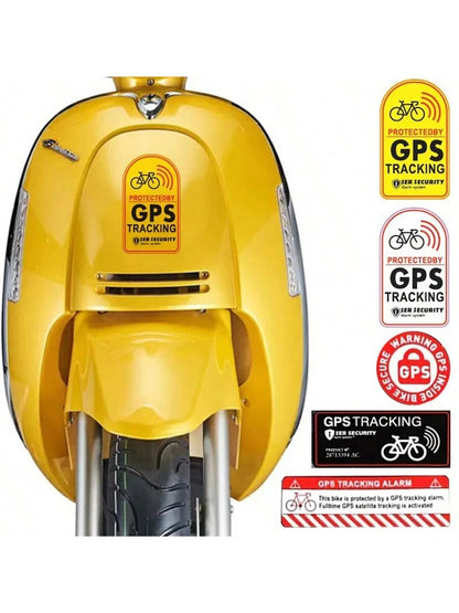 Bicycle Sticker Anti-Theft Decal For Bike Scooter Car Motorcycle Protected By GPS TRACKING Alarm Sticker Reflective