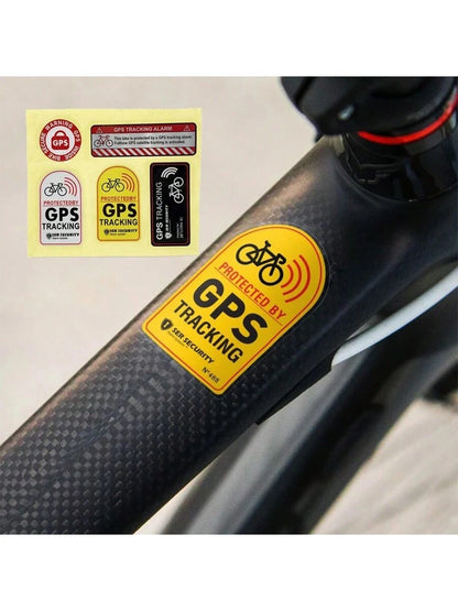 Bicycle Sticker Anti-Theft Decal For Bike Scooter Car Motorcycle Protected By GPS TRACKING Alarm Sticker Reflective