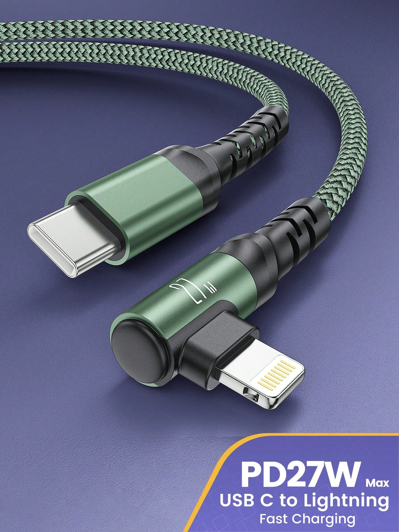 BinBoom Type-C To Lightning Data Cable, Supports 27W Max Fast Charging, Compatible With IPhone 14/13/12/11 Pro Max; Nylon Braided USB Data Cable, Compatible With XS Max/XR/X/8/7/Plus/6S Plus, IPad; Co