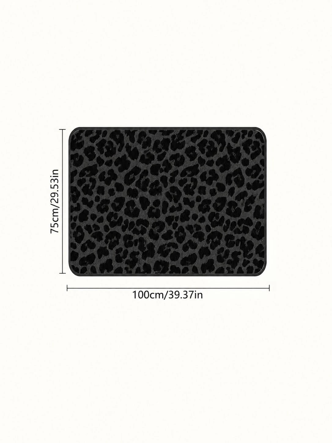 Black Leopard Print Car Trunk Mat, Non-Slip Polyester Cargo Liner, Universal Wear-Resistant Cargo Pad,Easy-Clean Stain Resistant Rear Trunk Protector, Stylish Auto Interior Accessory For All Vehicles