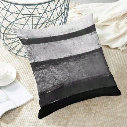 Black Pillow Covers 18x18 Set Of 2 Black Grey Striped Decorative Throw Pillow Cotton Square Modern Abstract Art Painting Cushion Cover Decor For Home Couch Sofa Bedroom