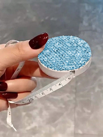 Bling Rhinestone Tape Measure,Mini Portable Tape Measure,Retractable Tape Measure,Portable Mini Measuring Tool For Daily Sewing Crafting, Ideal Birthday Gift, Ideal Gift For Sewing Lovers Craftsperson